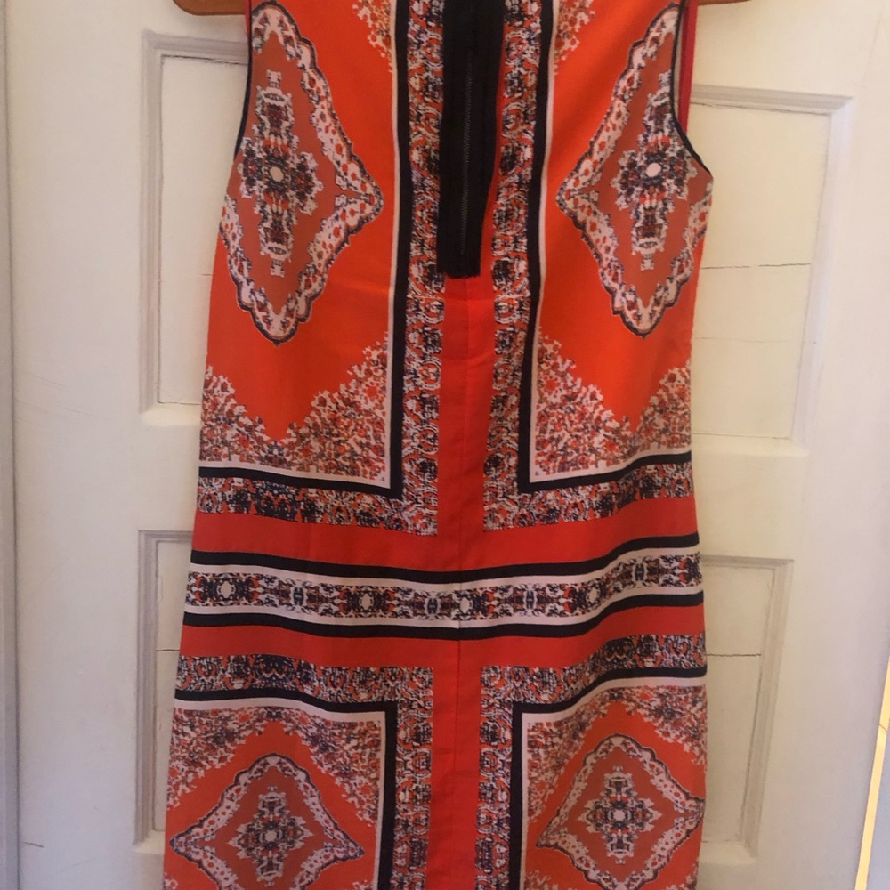 Philosophy Vibrant Orange Patterned Mini Dress - image 5